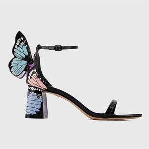 Sophia Webster Chiara Butterfly Print Strap Sandal Heels